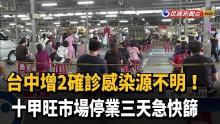 台中增2確診「感染源不明」 十甲旺市場急快篩－民視台語新聞