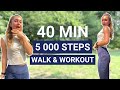 40 MIN 5000 STEPS WORKOUT 👟 | calories burning walking workout, full body, no equipment