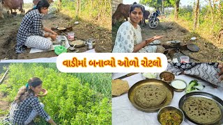 વાડીમાં બનાવ્યો ઓળો રોટલો 🫠l Vadi ma bnavyo aolo rotalo l#vlog  #villagelifevlog#gamdu#farmingvlogs