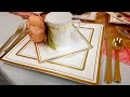 posh party supplies white and gold square luxury plastic plates