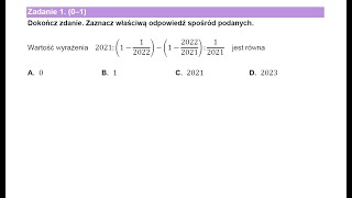 Informator maturalny, MATEMATYKA, zadanie 1, działania na liczbach rzeczywistych