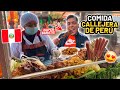 PROBANDO COMIDA CALLEJERA en PERÚ 🇵🇪 *Todo es súper barato* 💰😱