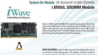 iWave announces i MX6UL SODIMM SOM