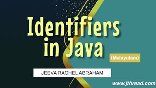Identifiers in Java (Malayalam)