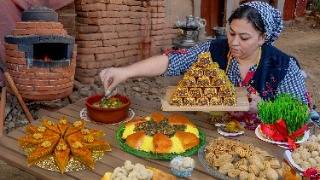 Azerbaijani Woman Prepares 10 Types of Food and Sweets for Eid in One Day #food