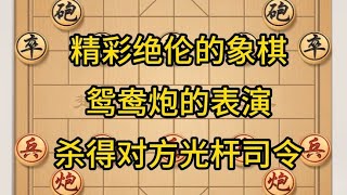 精彩绝伦的象棋，鸳鸯炮的表演，杀得对方光杆司令。