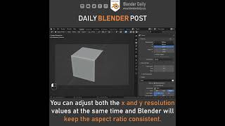How to keep the Aspect Ratio consistent in Blender