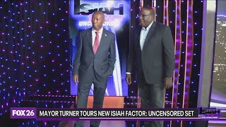 Mayor Sylvester Turner tours new Isiah Factor: Uncensored set