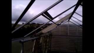 Greenhouse Repair - damaged by wind, hail and poor quality materials.