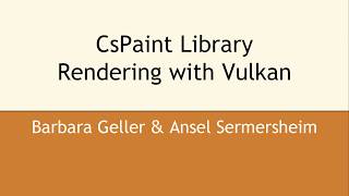 CsPaint Library - Rendering with Vulkan