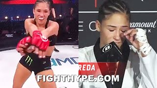 "DEMORALIZED HER FACE" - DANCING VALERIE LOUREDA EMOTIONAL AFTER KNOCKING OUT GRAFF AT BELLATOR 243
