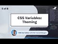 Theming CSS variables (CSS custom properties)