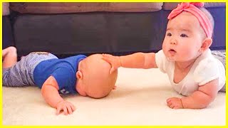 Funny Twins Babies Fighting Everyday - Hilarious Baby s