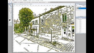 photoshopで写真をスケッチに変える。part177  CG  合成写真　写真加工　インスタグラム　 イラストレーター　フォトショップ　　photoshop　コンピューターグラフィックス
