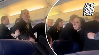 Wild video shows airline passenger yelling about being ‘human trafficked’