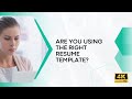 Are you using the right resume template