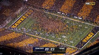 Iowa fans storm field after beating #4 Penn State