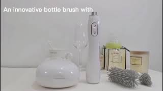 Goodpapa electric UVC sterilization bottle brush with charging storage case for bottle, mug,wine,etc