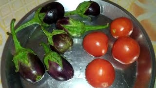 बैंगन और टमाटर की शानदार सब्जी नये लुक में/Brinjal, tomato 🍅 mix recipe.