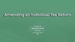 Amending an Individual Tax Return
