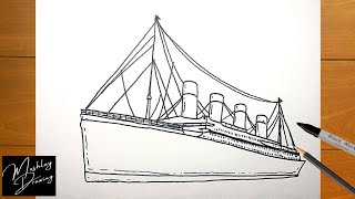 How to Draw The Titanic Ship