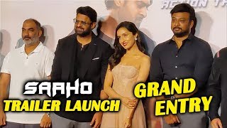 Prabhas And Shraddha Kapoor GRAND ENTRY At SAAHO TRAILER LAUNCH