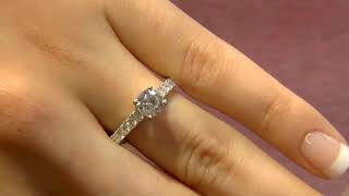 PR1046 1.10 Carat Side Stone Diamond Engagement Ring