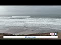 large waves damage ocean beach pier