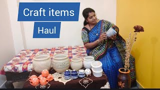 | క్రాఫ్ట్ బజార్ లో... నేను కొన్న వస్తువులు | Craft items haul | Terracota items |