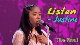 Justine Performs 'Listen' ! The Final ! The Voice Kids UK 2020