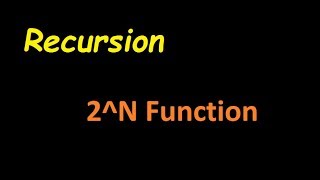 Recursive Power Two Function