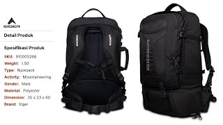 TAS EIGER TRAVEL BAG PAC VARY-1 1A || TAS PAKAIAN EIGER MULTIFUNGSI || 910005268