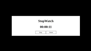 Stopwatch using javascript | stopwatch using html,css and javascript