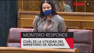 Irene Montero le explica a una diputada de Vox para qué sirve el Ministerio de Igualdad