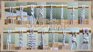 16 Easy Macrame basic knots || Macrame for beginners || Macrame tutorials
