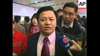 APTN cover of ceremonies and flight departures, arrivals at Beijing airport