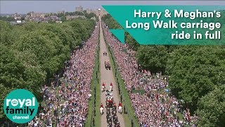 Royal Wedding: Harry and Meghan's Long Walk carriage ride in full