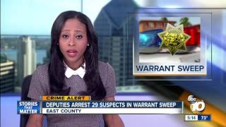 Deputies arrest 29 suspects in warrant sweep