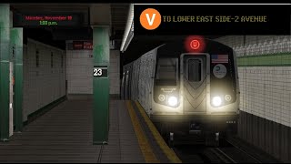 OpenBVE Throwback: V Train To Lower East Side-2 Avenue (R160A)(2009-2010)