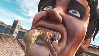 Attack On Titan 1 Wings of Freedom PS4 All Death Scenes | Soldiers and Titans Deaths