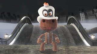 Playable Sackboy in Super Mario Odyssey (4K)