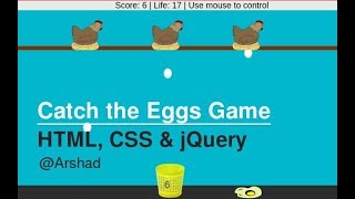 jquery game tutorial - Catch the eggs
