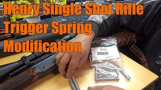 Henry H015 45-70 Single Shot Rifle Modification to the Hammer Spring