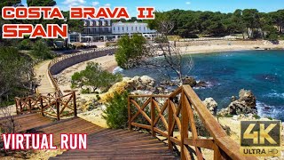 Virtual Run | Stunning Oceanside Path | Costa Brava Spain | Treadmill Workout #047