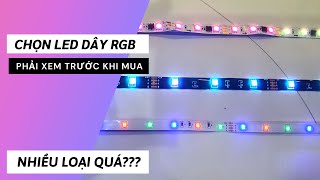 Phân biệt các loại đèn led dây RGB quay TikTok - Led 2835, Led 5050, Led aRGB