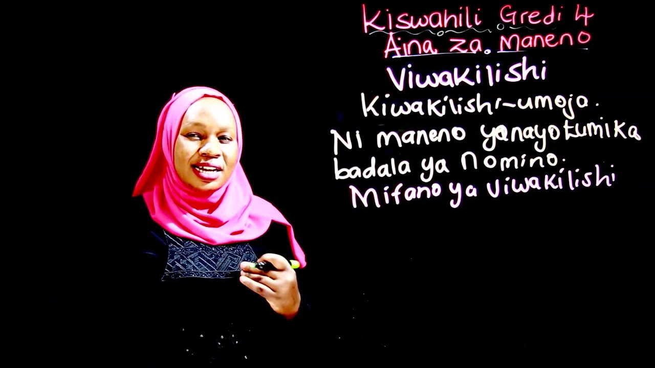 Gredi 4 Kiswahili Mwalimu Rehema - Aina Za Maneno, Viwakilishi - YouTube