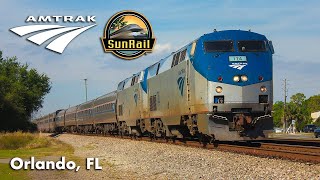 (4K) SunRail P322 \u0026 Amtrak Silver Meteor P097 in Orlando, FL!