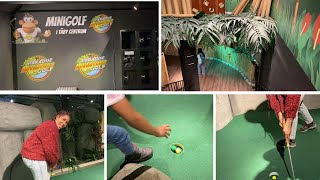 MINIGOLF ADVENTURE-(BEGINNERS) |AMERICAN CANDY STORE IN TÄBY  #minigolf #adventure #windowshopping