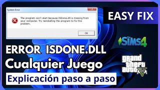 Cómo reparar el error ISDONE.DLL al instalar juegos 2024