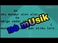 #NoMusik   lirik n chord Mundur Alon Alon